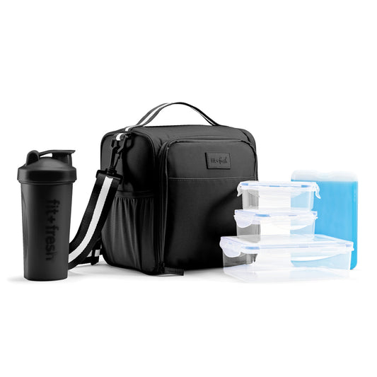 BREE Meal Prep Lunch Bag, Black